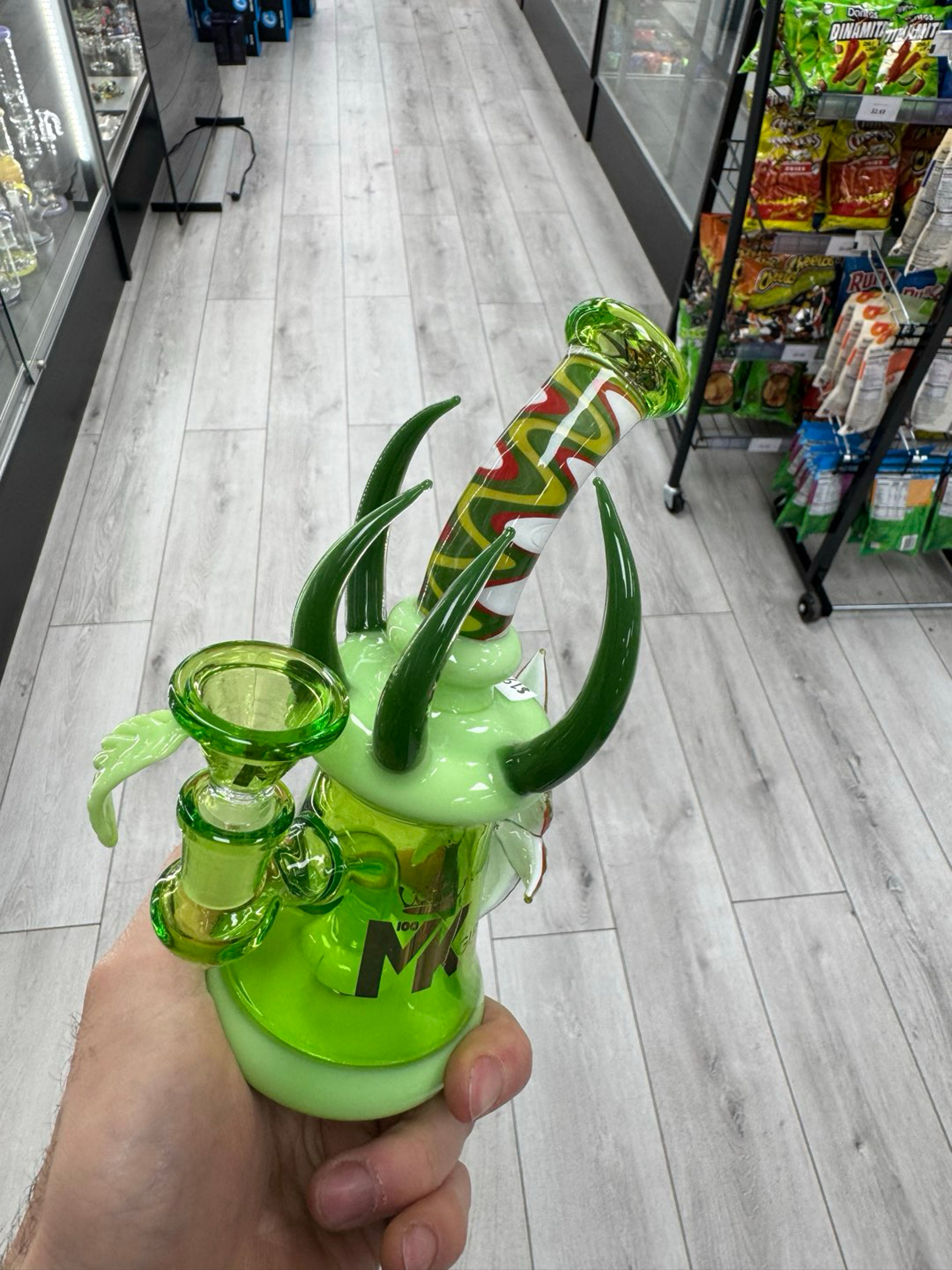 Preview pic of Mk glass bloom dab rig green