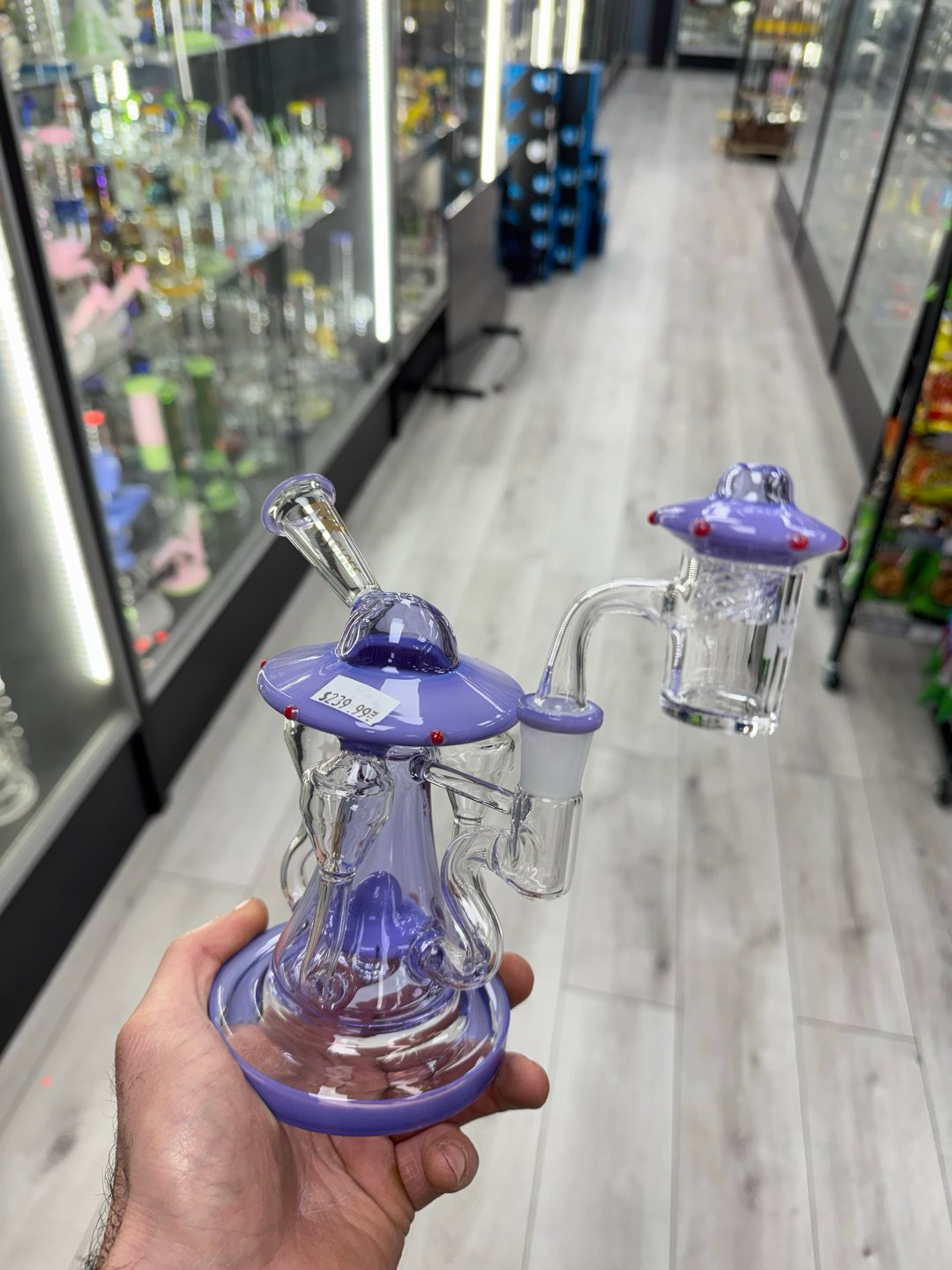 Mk glass ufo 3 uptake recycler kit purple image 0