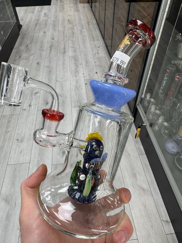 Mk glass aquarium rig blue /... | Shop Dab Rigs on GlassPass