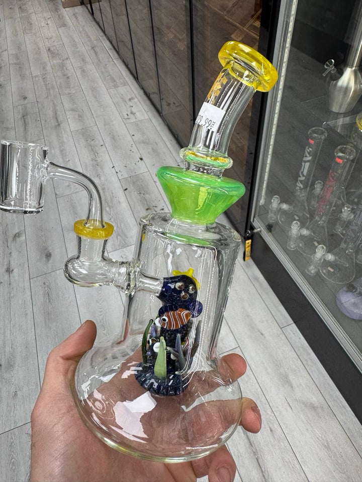Mk glass aquarium rig green... | Shop Dab Rigs on GlassPass