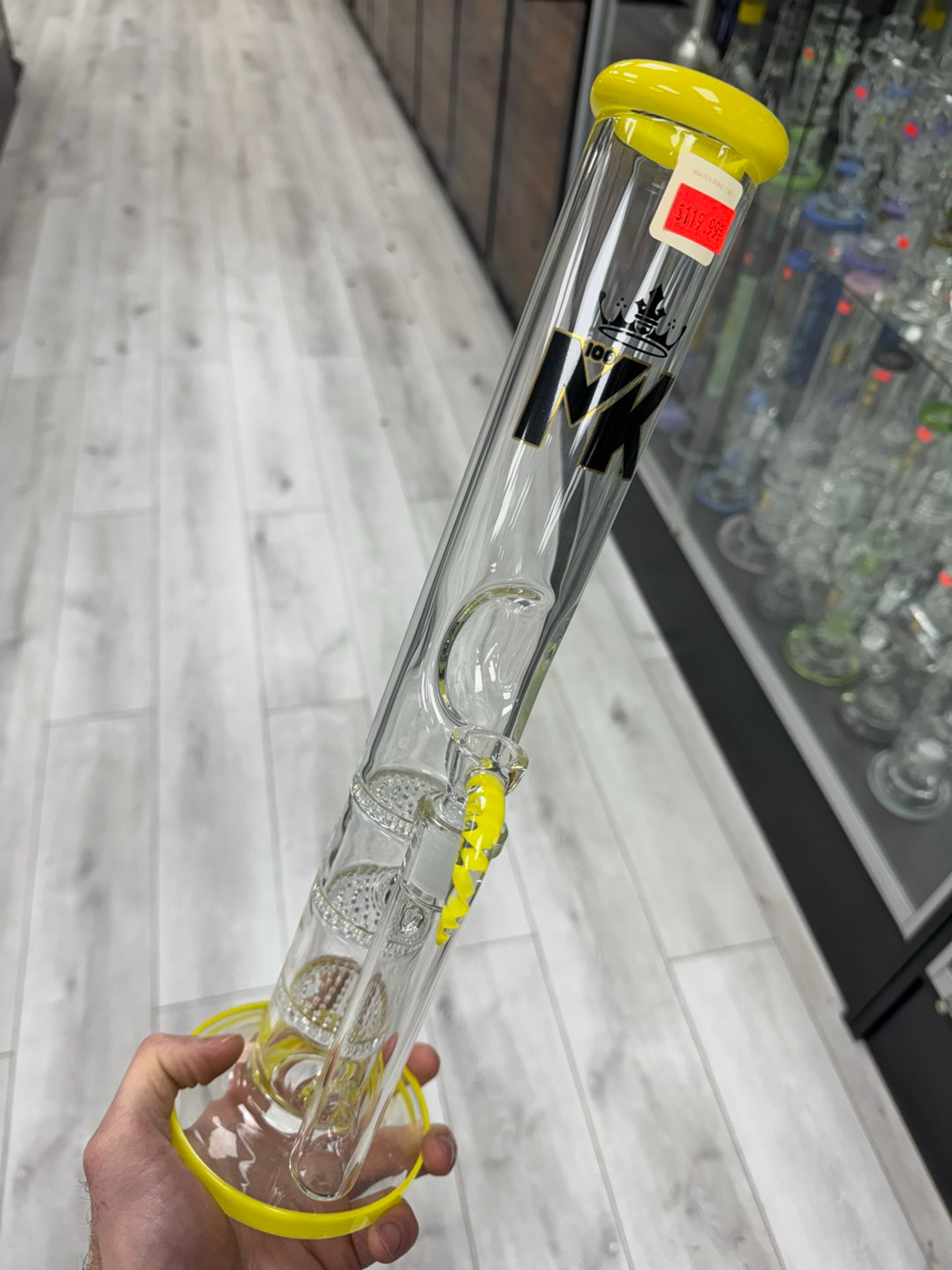 Mk glass 16” 3 percs tube yellow image 0