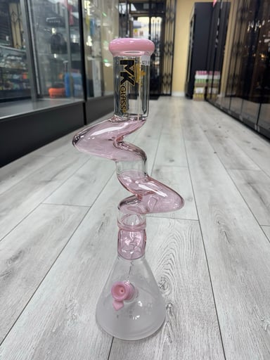 Preview pic of Mk glass zong beaker 20” pink