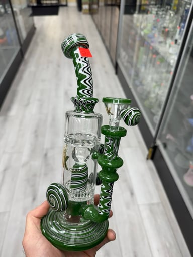 Preview pic of Mk glass 3 perc rig green