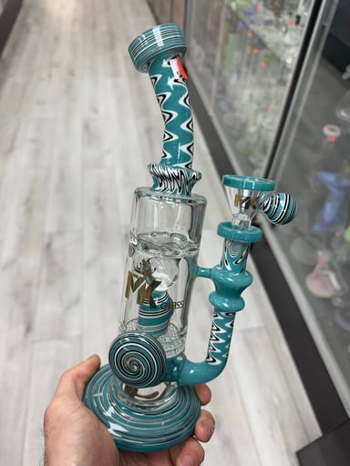 Preview pic of Mk glass 3 perc rig teal