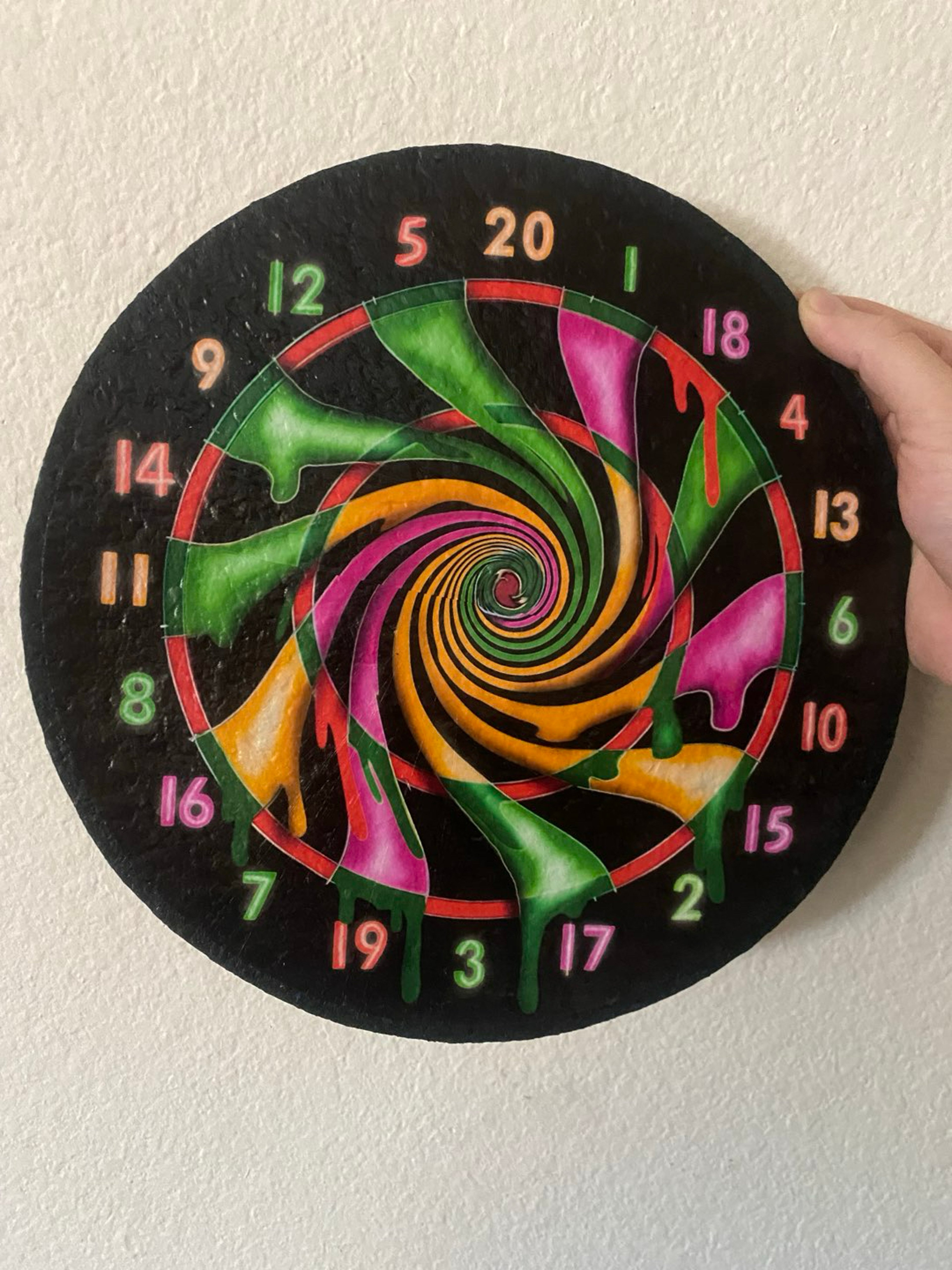 Trippy dartboard mat image 0