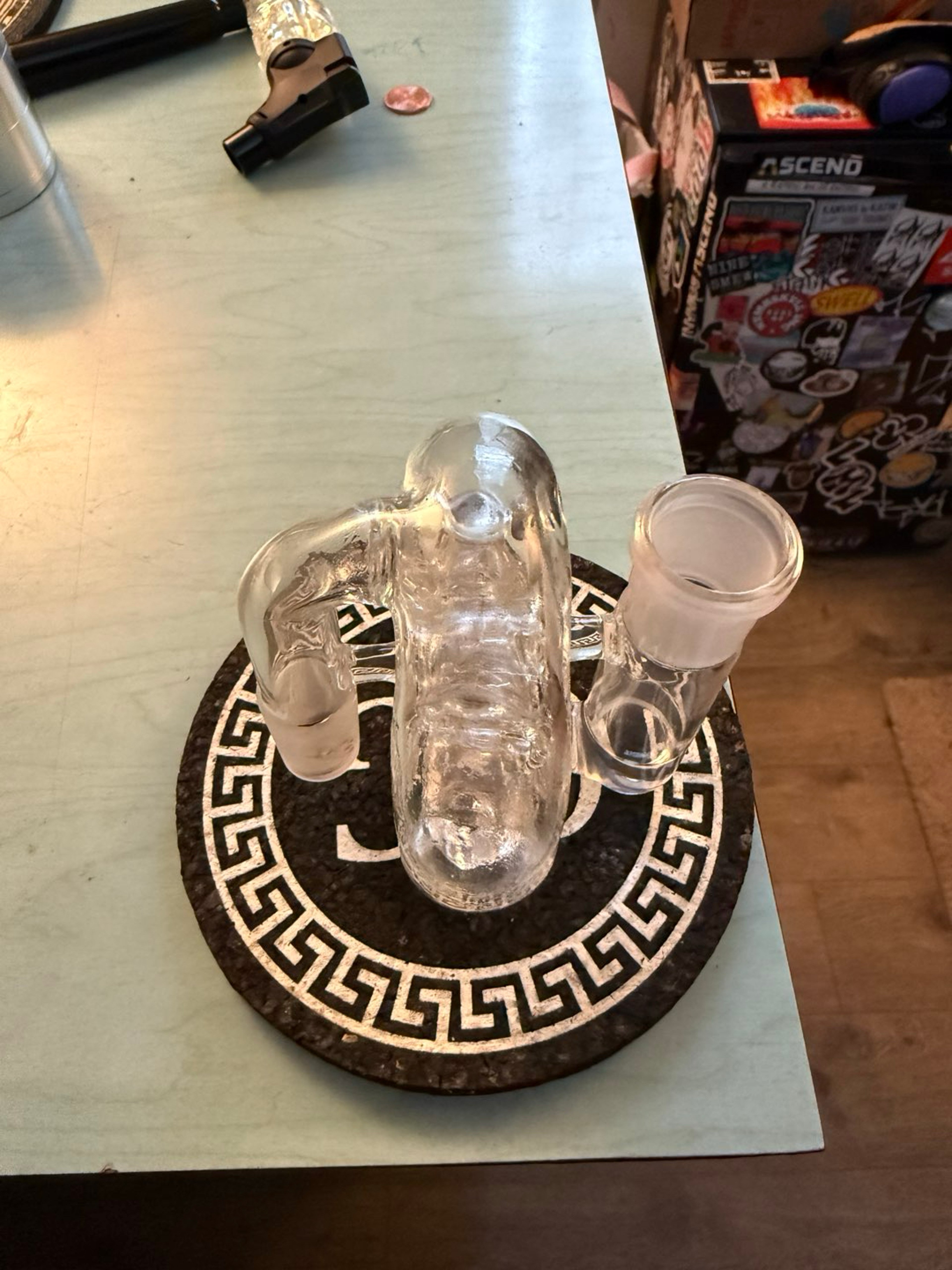 Preview pic of Greek glass Swiss ash catcher