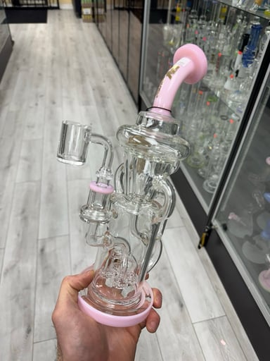 Preview pic of Mk glass triple uptake recycler pink