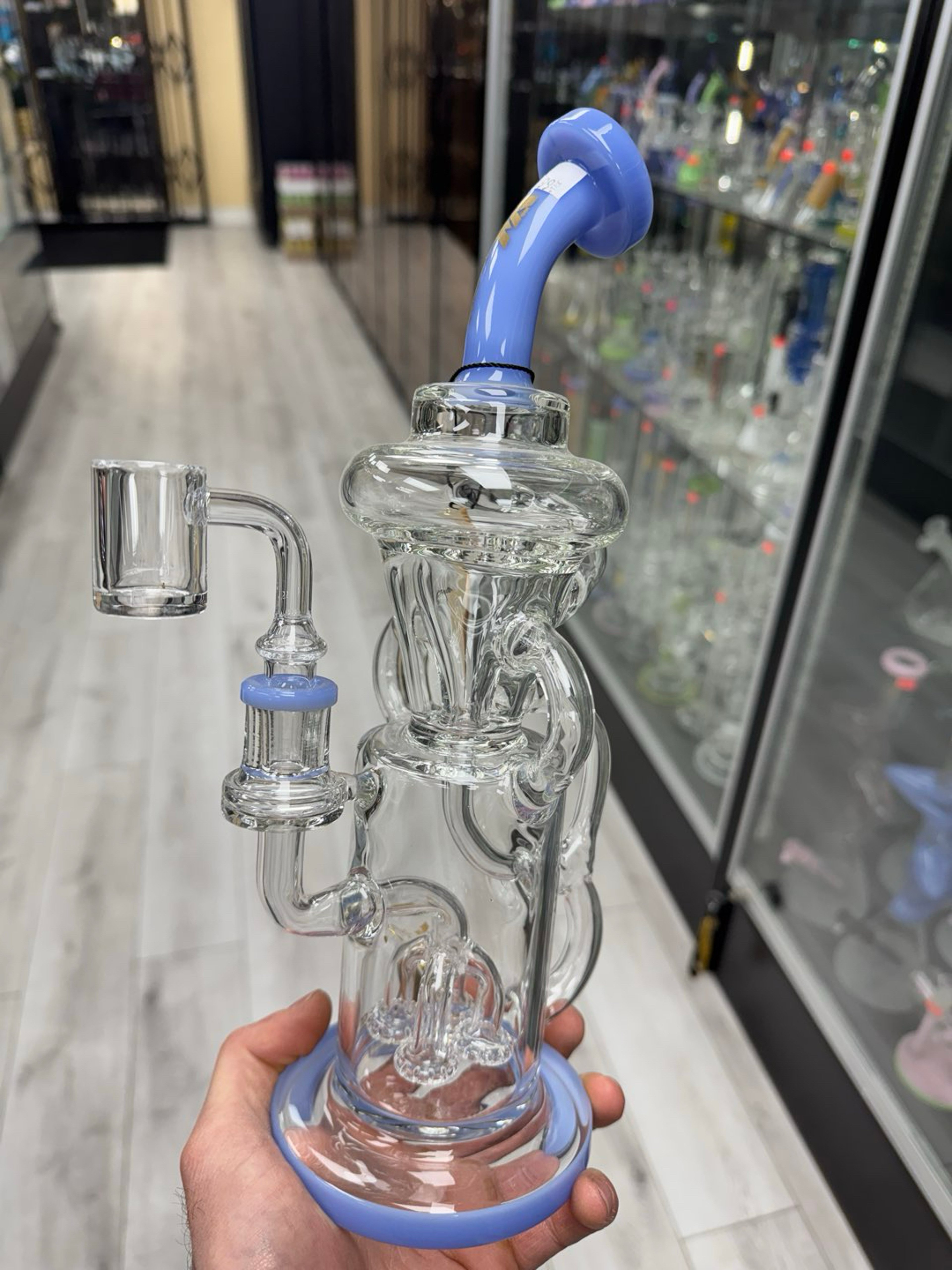 Mk glass triple uptake recycler blue image 0