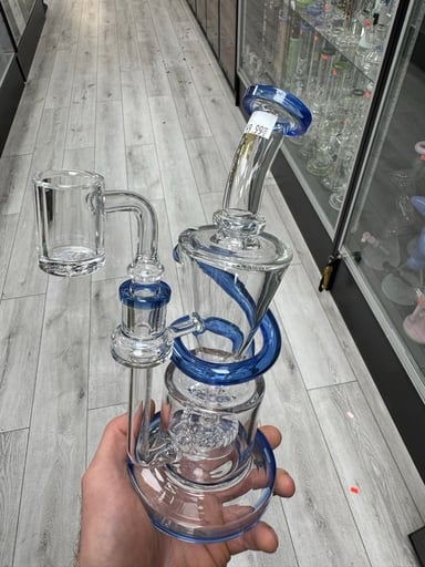 Preview pic of Mk glass recycler blue