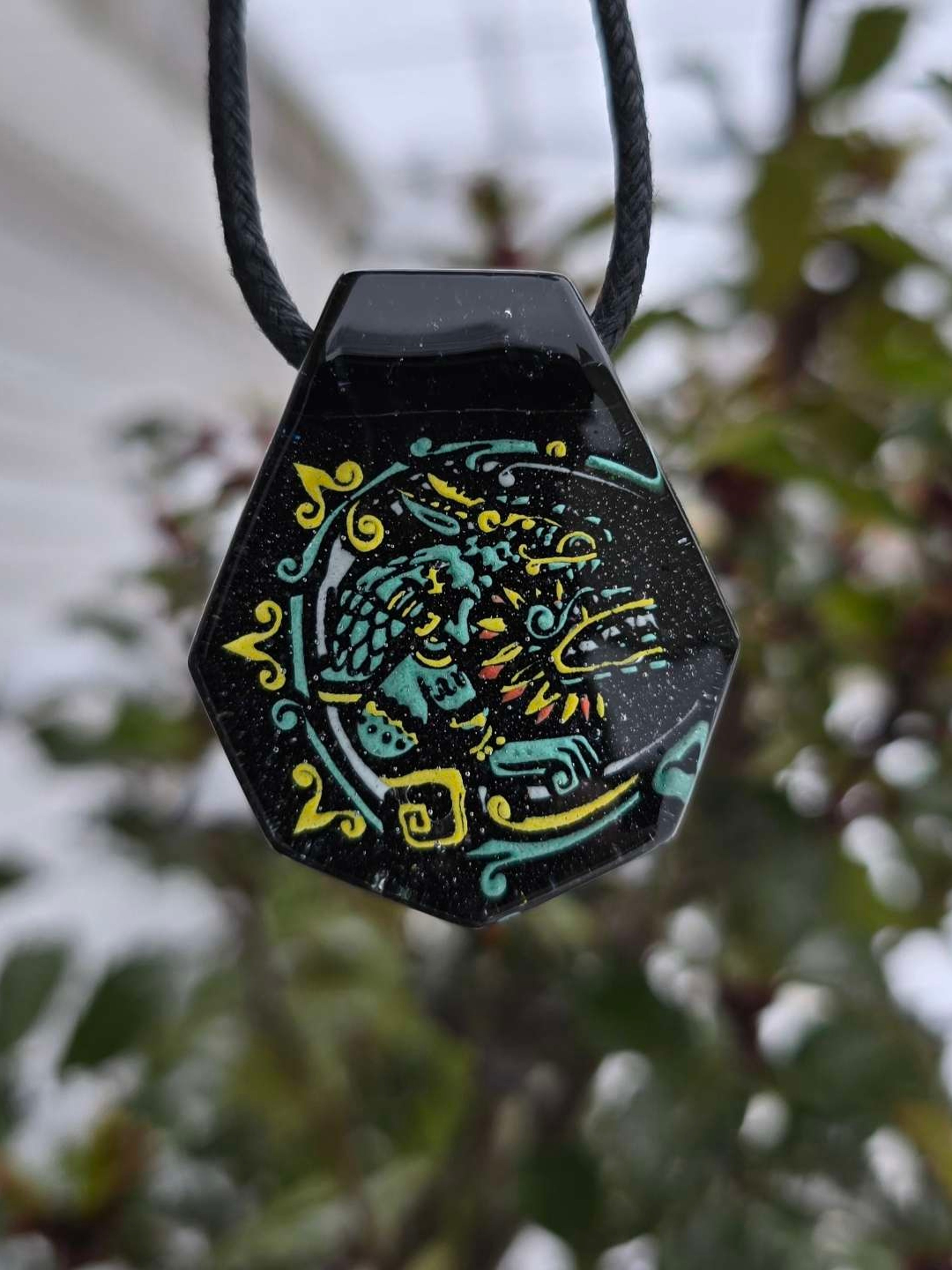 Preview pic of Aztec Styled Layered Glow Pendant Seconds