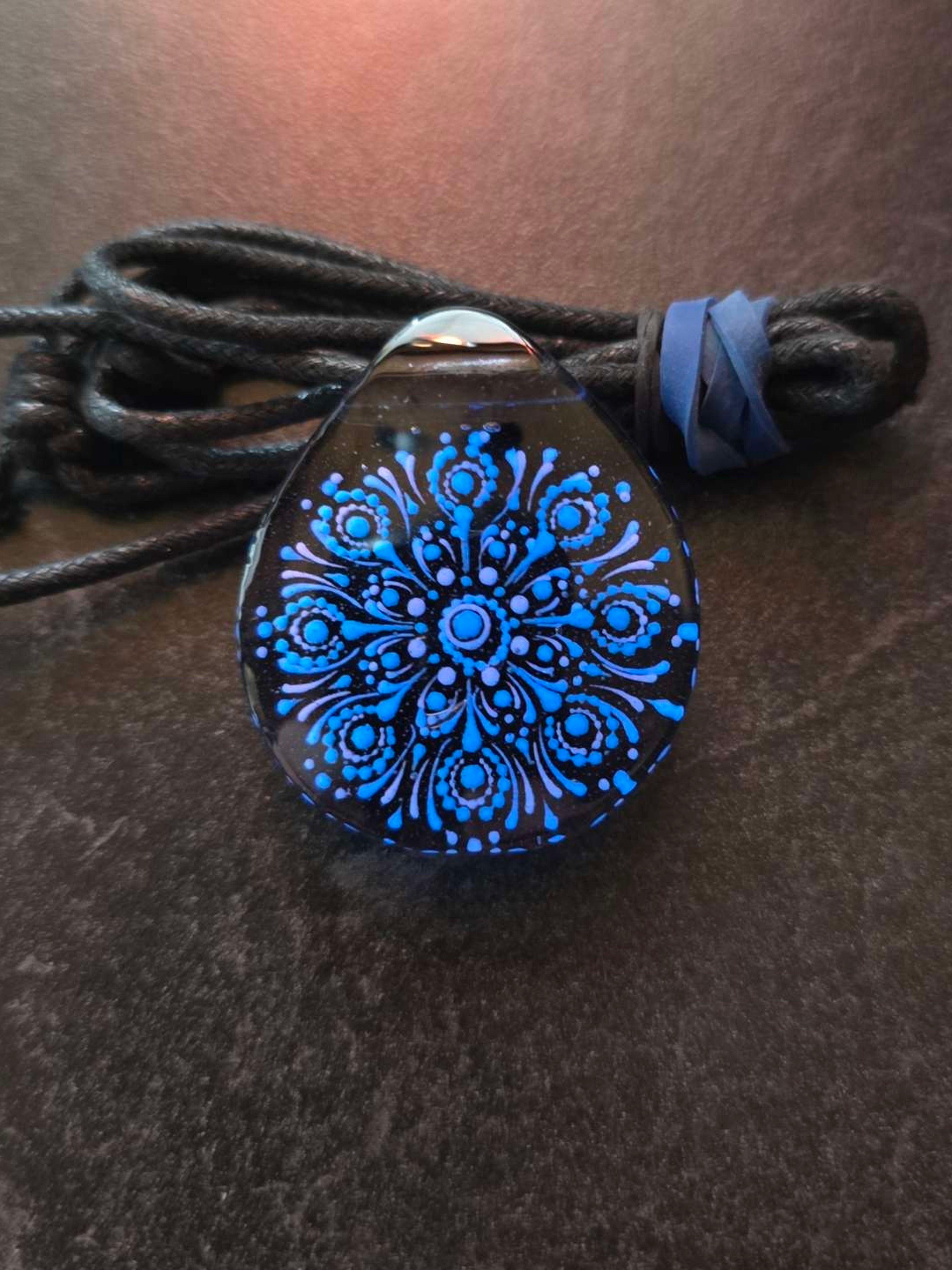 Preview pic of Clearance Dot Mandala Layered Glow Pendant