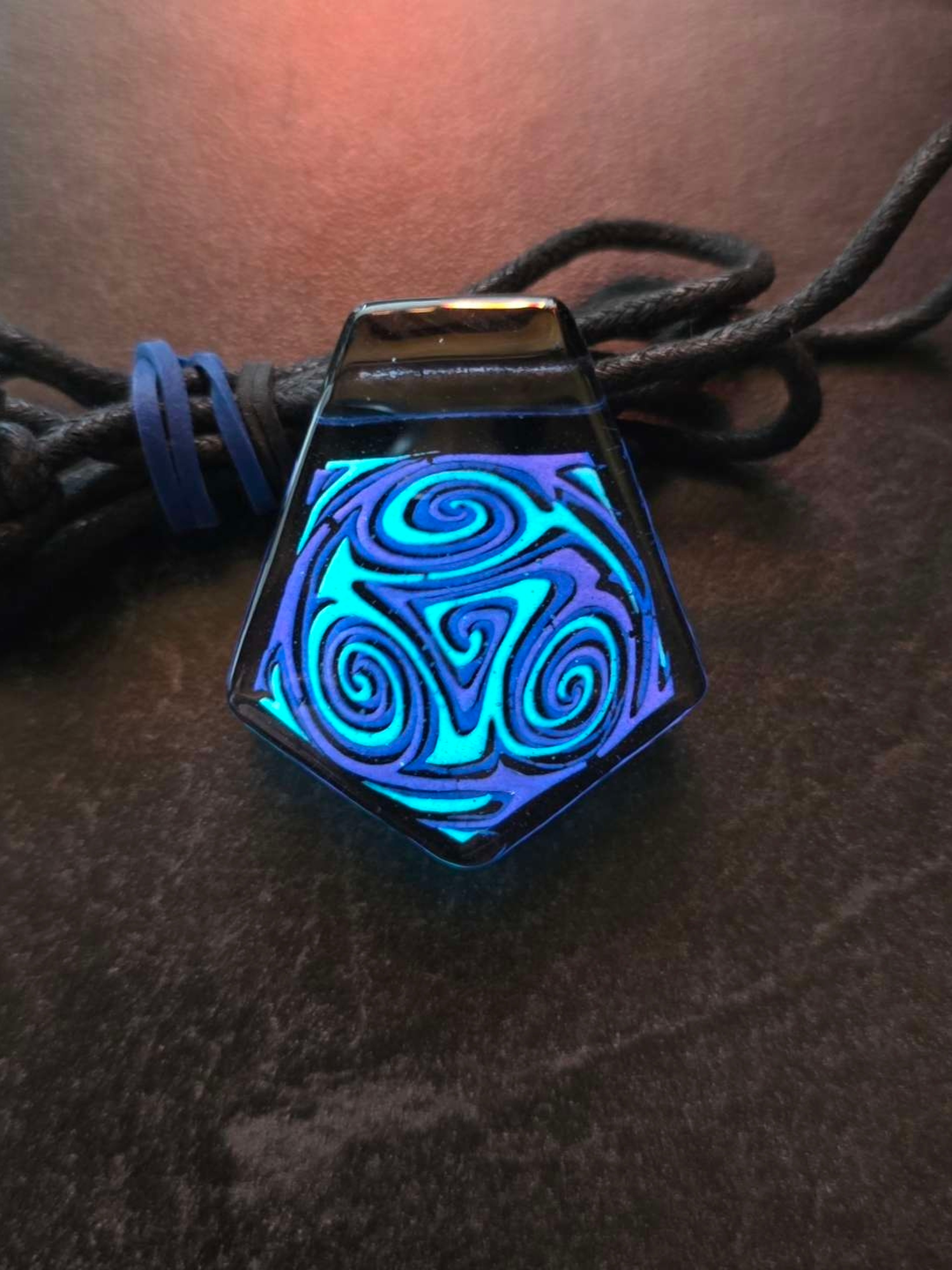 Preview pic of Clearance Triple Spiral WigWag Styled Layered Glow Pendant