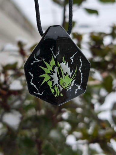Preview pic of Clearance Dark Jolteon Layered Glow Pendant