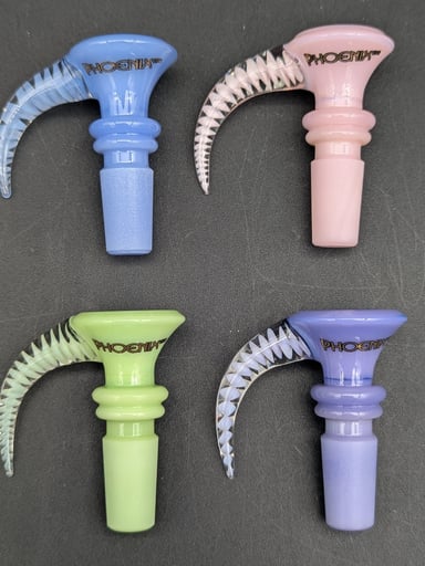 Preview pic of PHOENIX SOLID COLOR 14MM BOWL W/ CLAW HANDLE