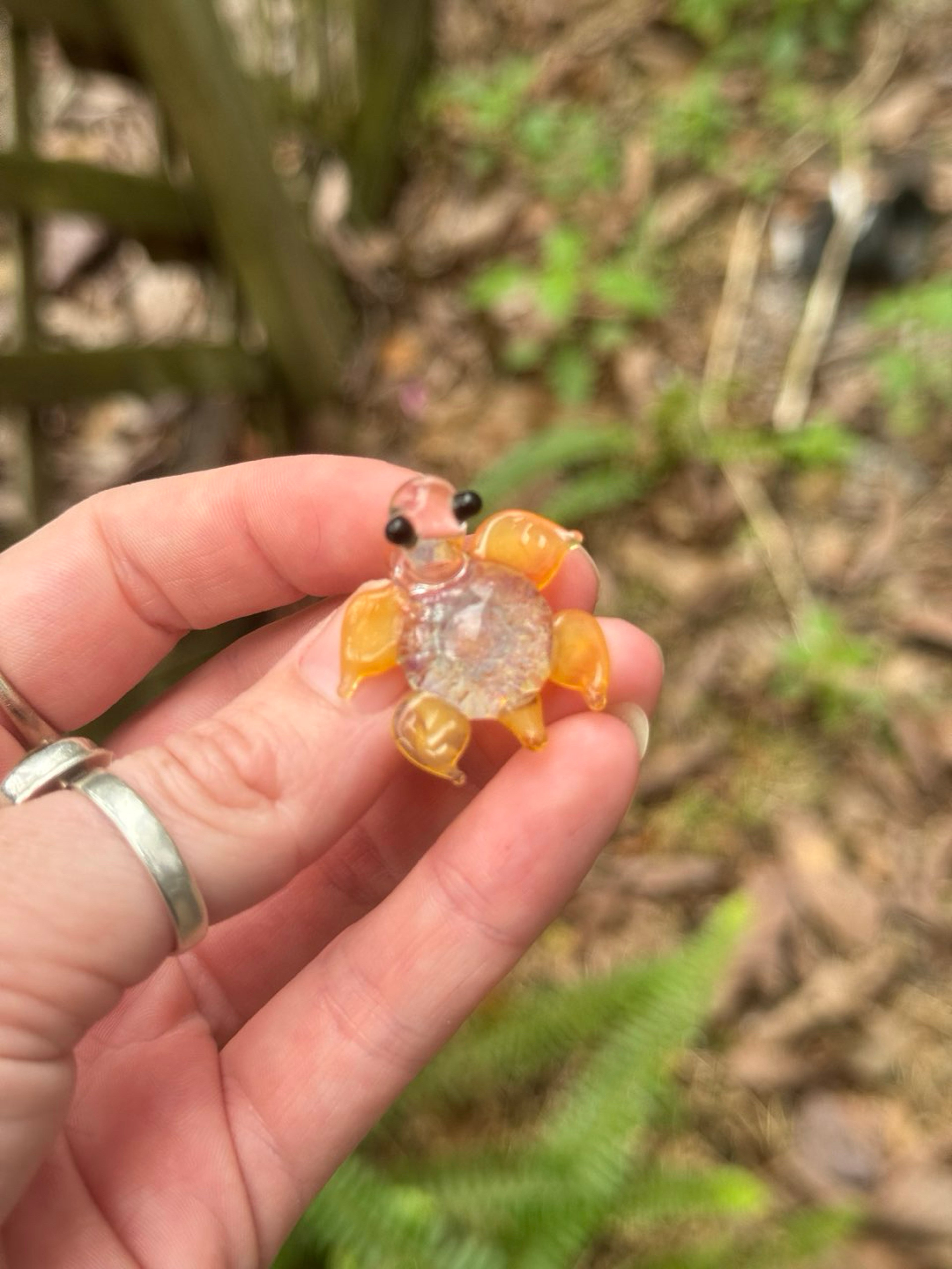 Yellow turtle pendant image 0