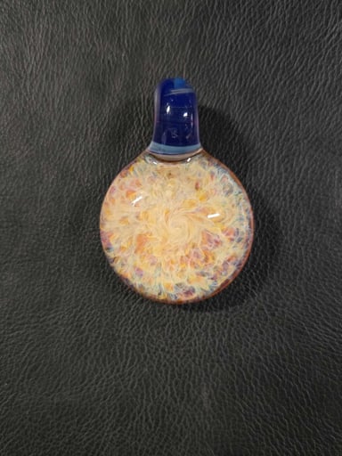 Preview pic of Amber Purple Frit Pendant #2