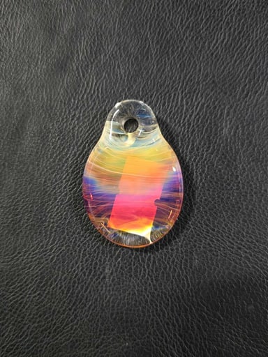 Preview pic of Amber Purple Twist Pendant #2
