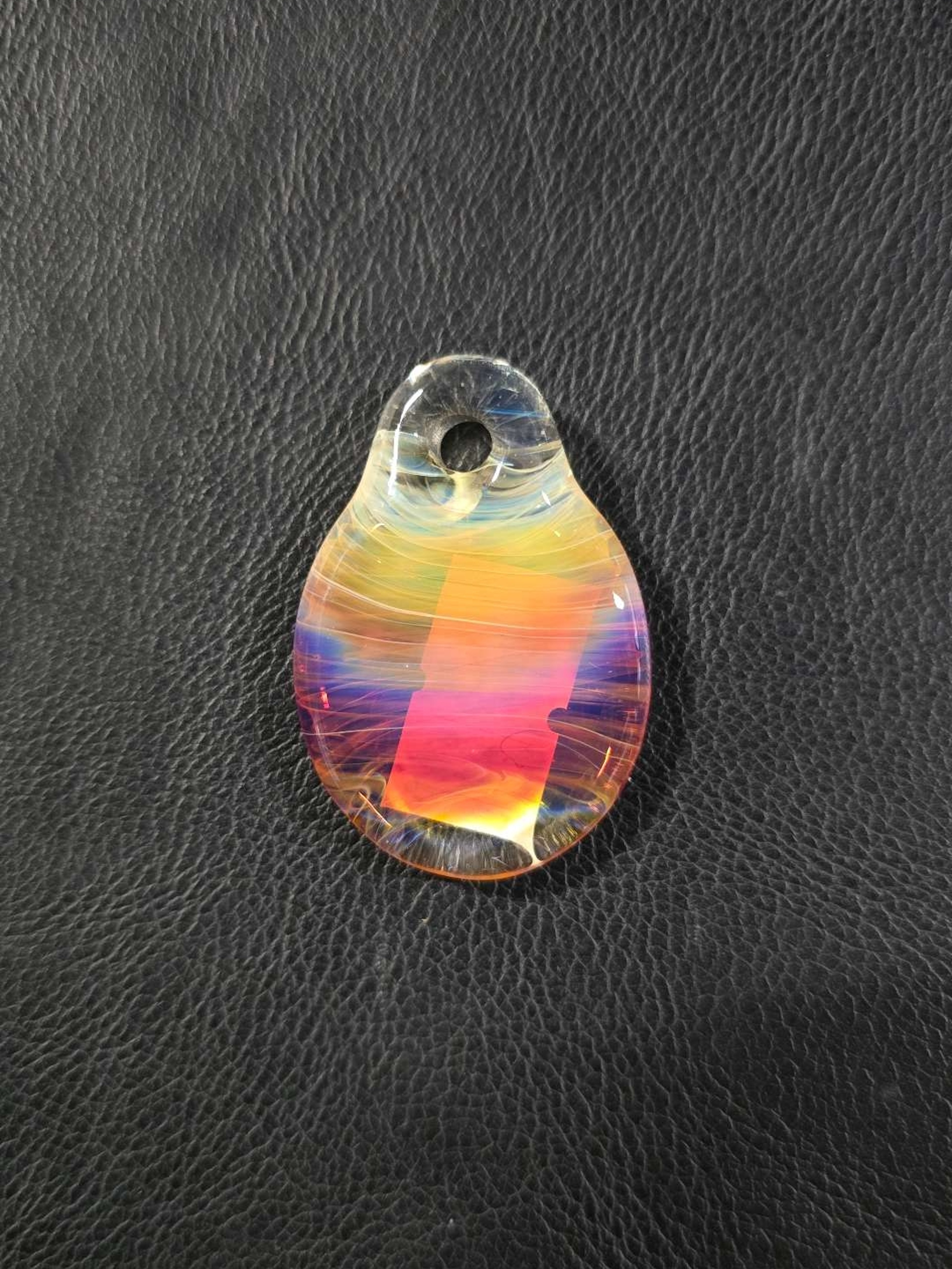 Amber Purple Twist Pendant #2 image 0