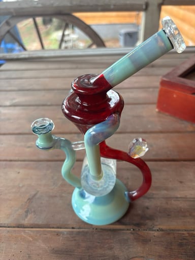 Preview pic of Brick glass drumcycler with matching cap and matching custom dab tool