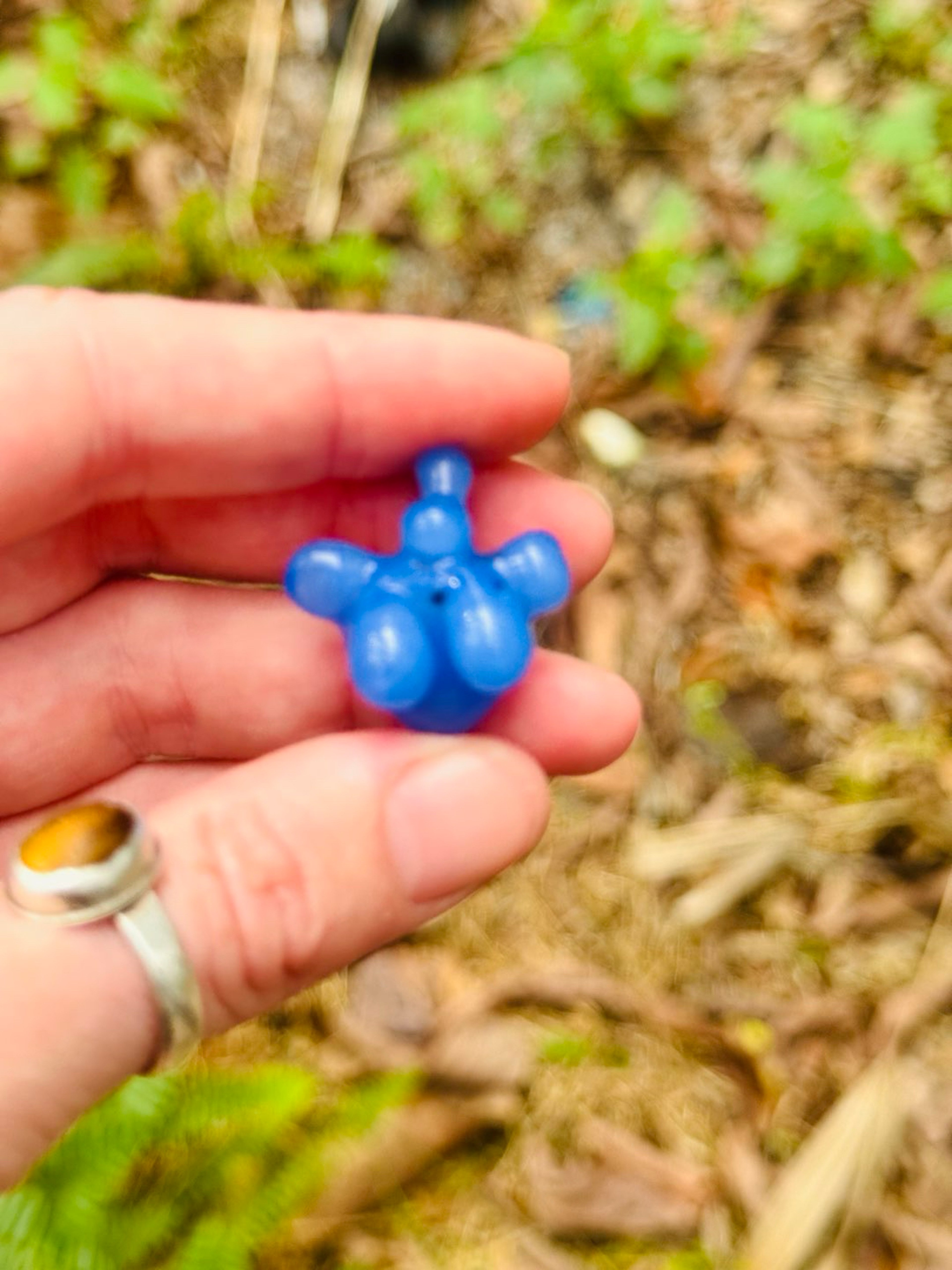 Preview pic of Blue female torso pendant - boobies