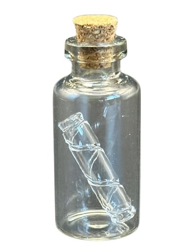 Preview pic of Quartz Pillar Etched Deep Line Pattern 6 x 25 mm Solid