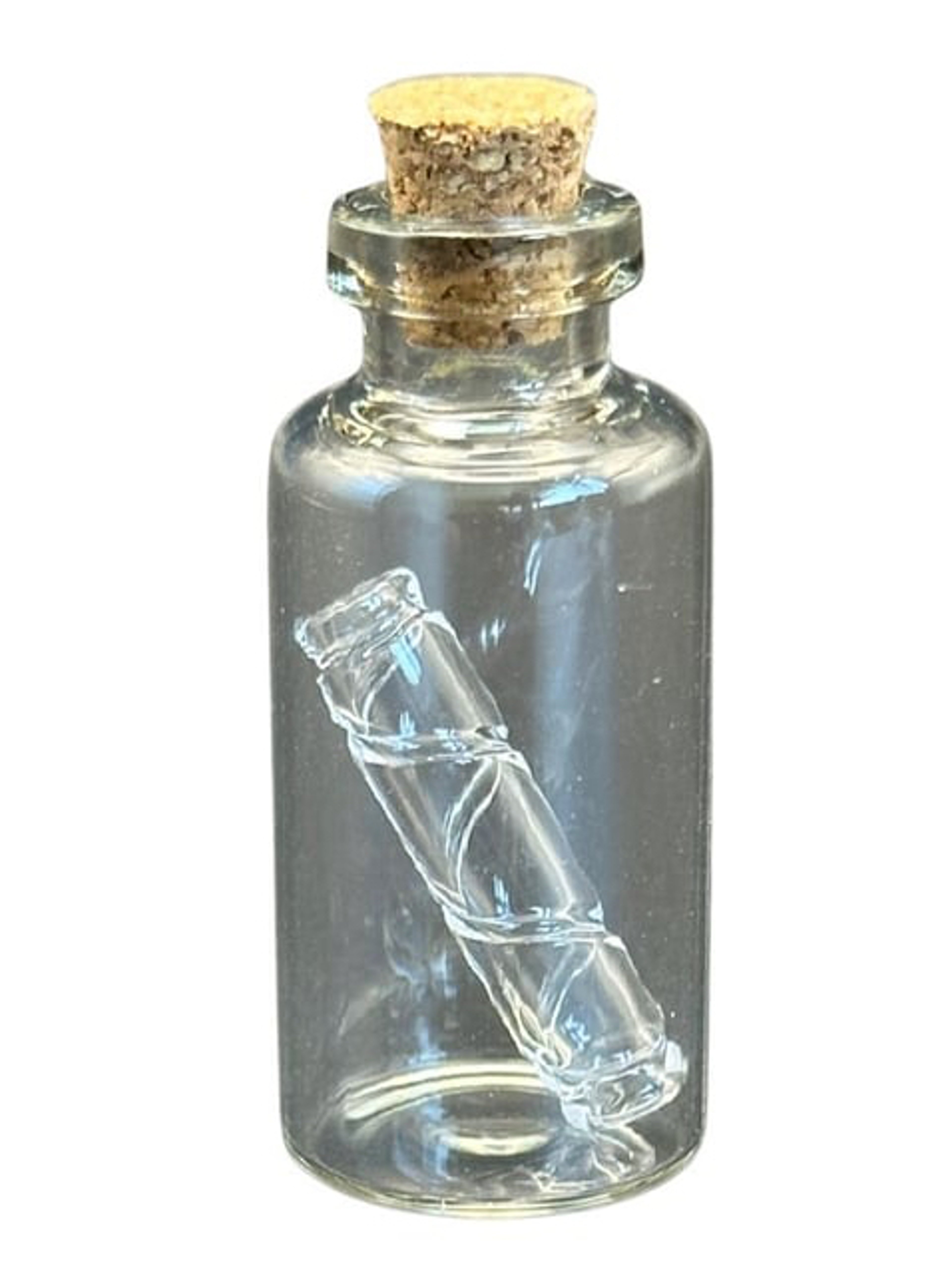 Quartz Pillar Etched Deep Line Pattern 6 x 25 mm Solid image 0