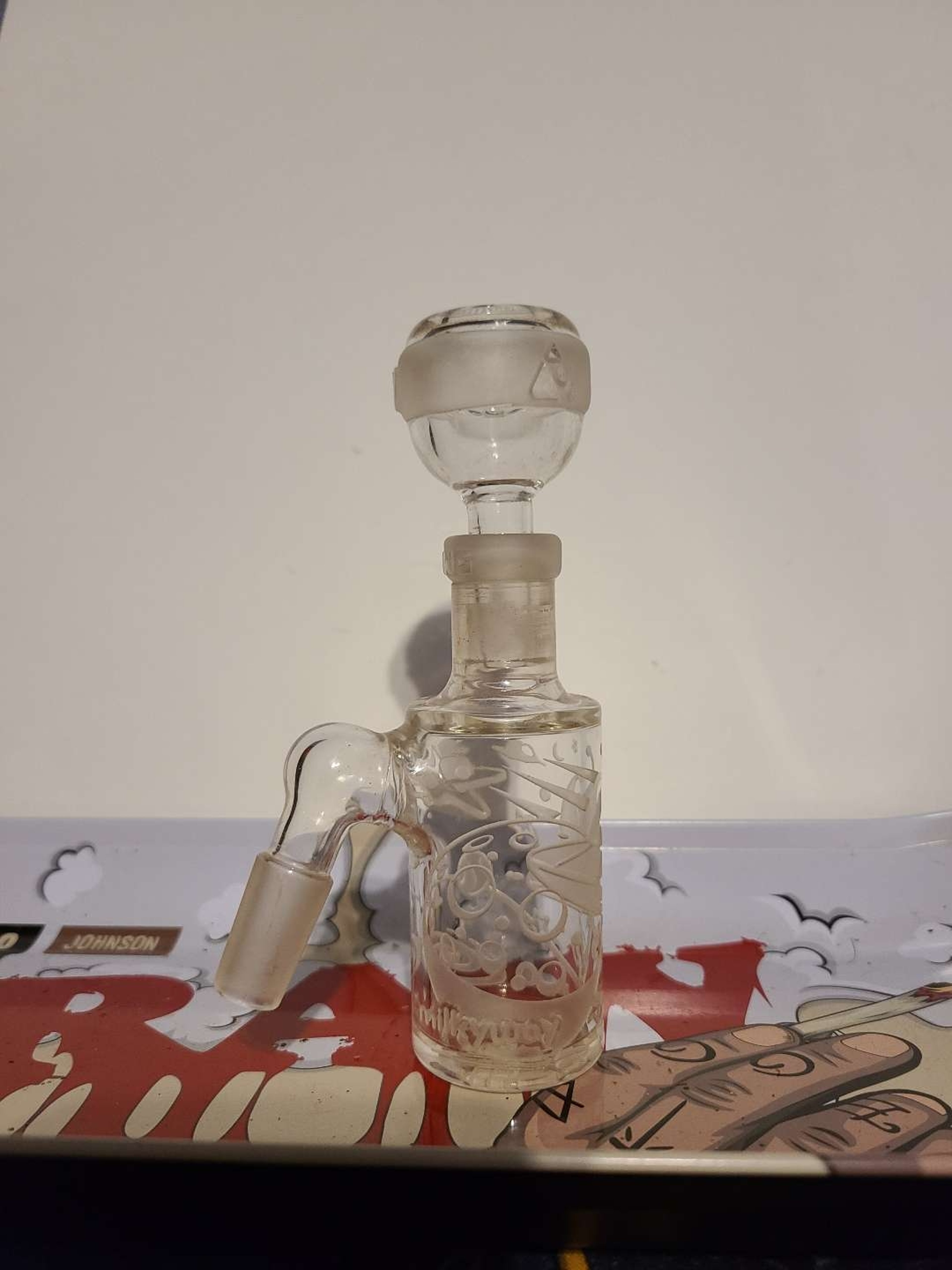 Preview pic of 👽Milkyway Glass Sandblasted 14mm ash catcher