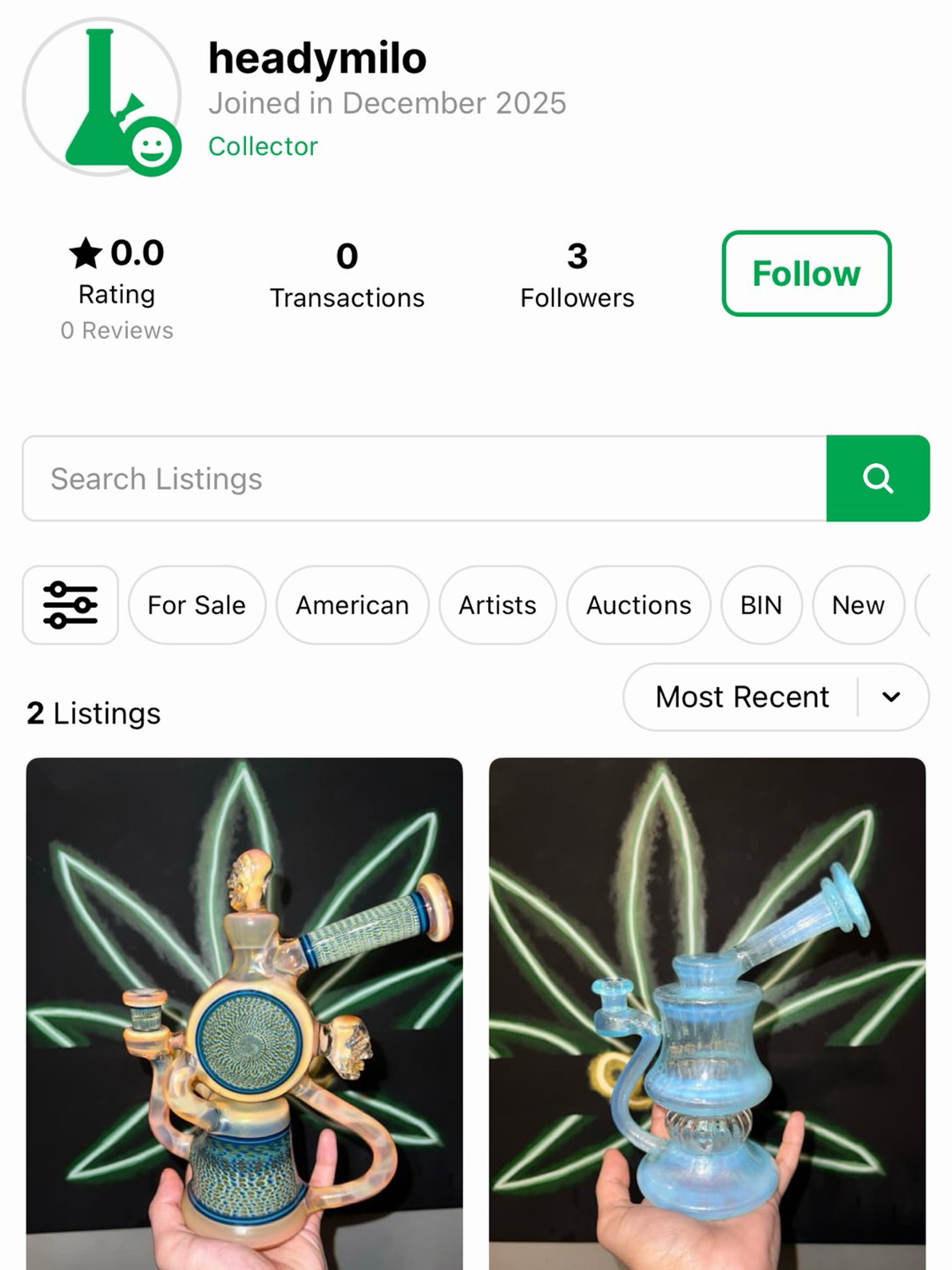 Preview pic of SCAMMER BEWARE "Headymilo" (walmot/conversion glass)