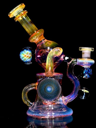 Preview pic of Kaliber Glass - Fully-fumed Double-Uptake Klein Orbcycler  - 10mm Female