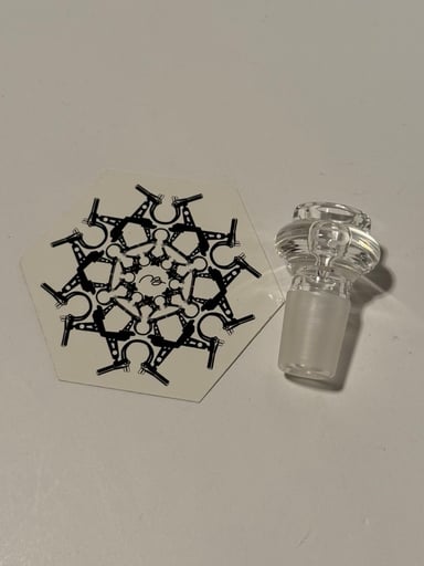 Preview pic of Mobius Glass 18mm OG Single Hole Slide