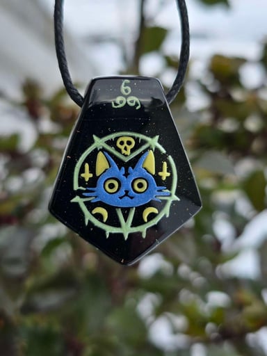 Preview pic of Lucipurrr Cat Layered Glow Pendant