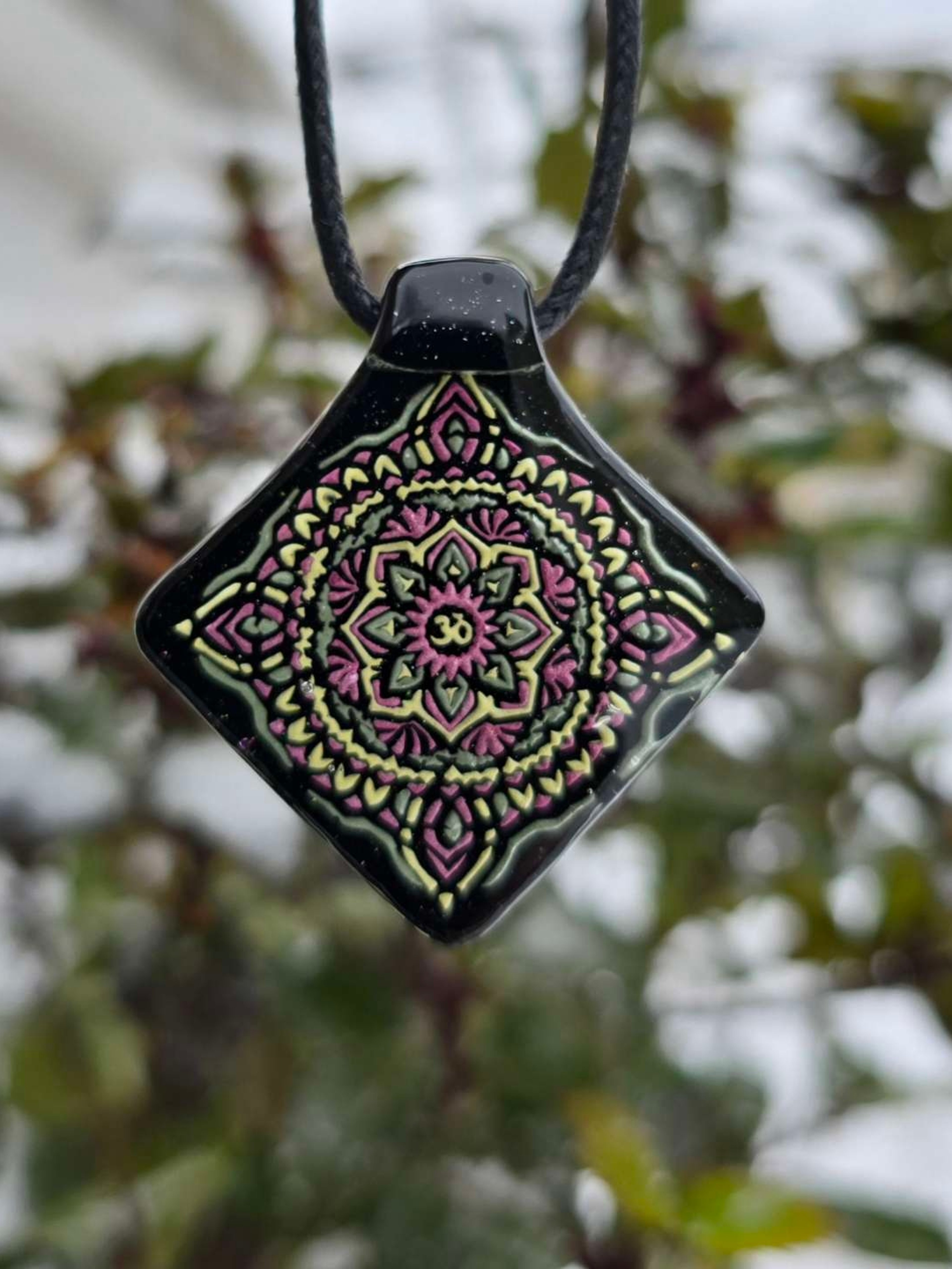 Preview pic of Square Mandala Layered Glow Pendant