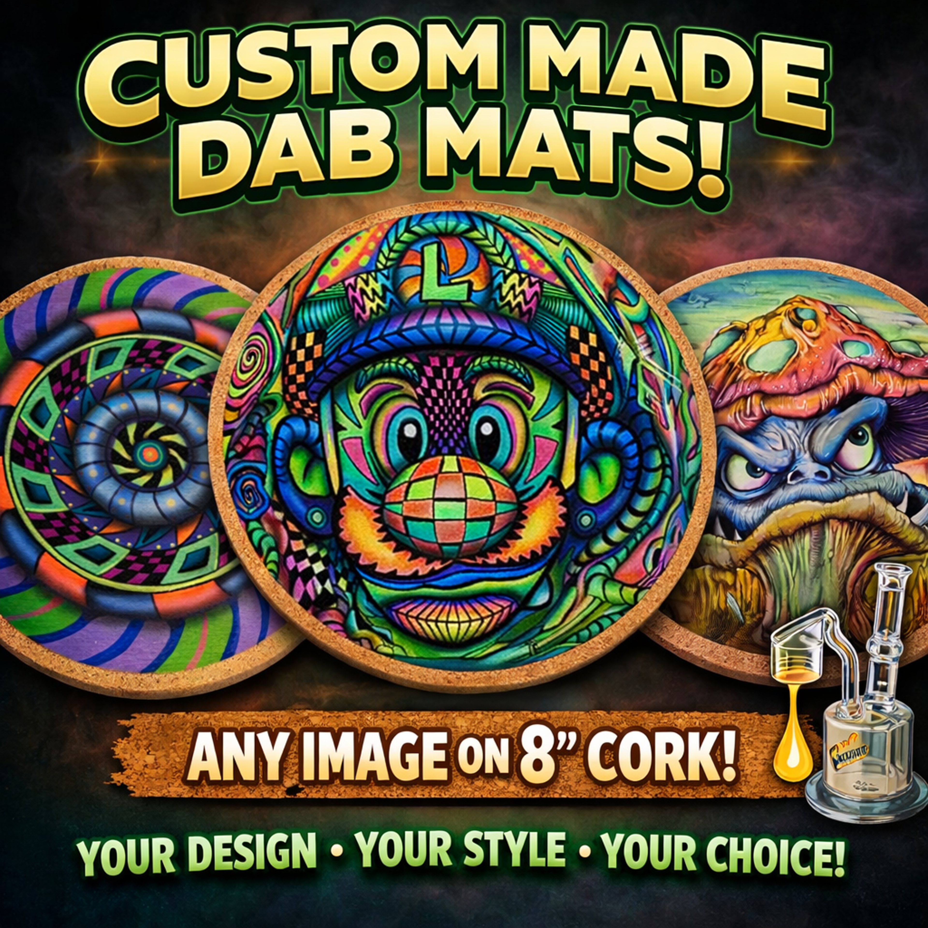 Preview pic of Any image  on 8” round cork