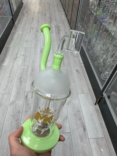 Preview pic of Mk glass cappuccino cup rig green