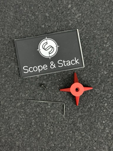 Preview pic of Scope & Stack Spur Knob Lava Red