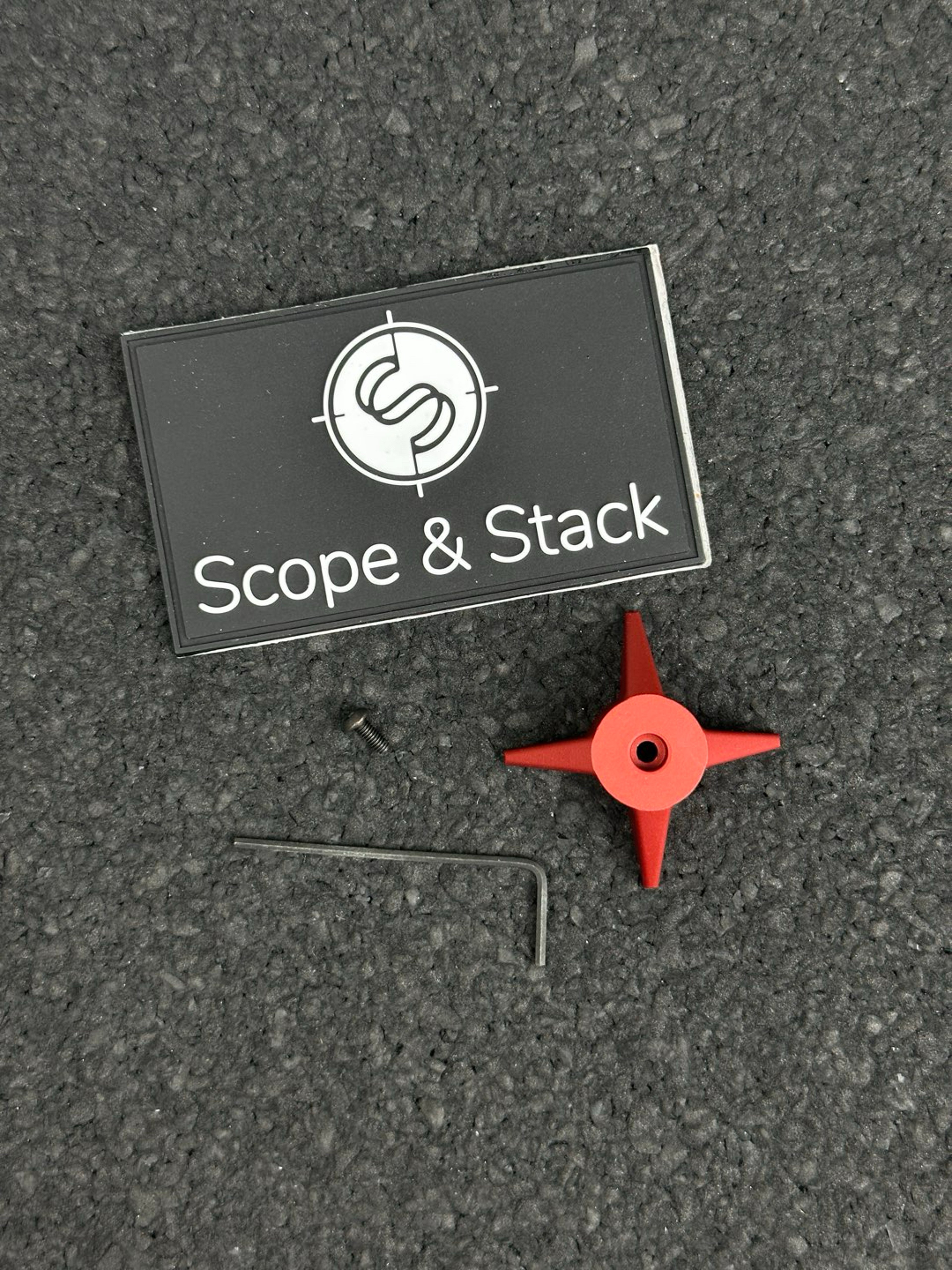 Preview pic of Scope & Stack Spur Knob Lava Red