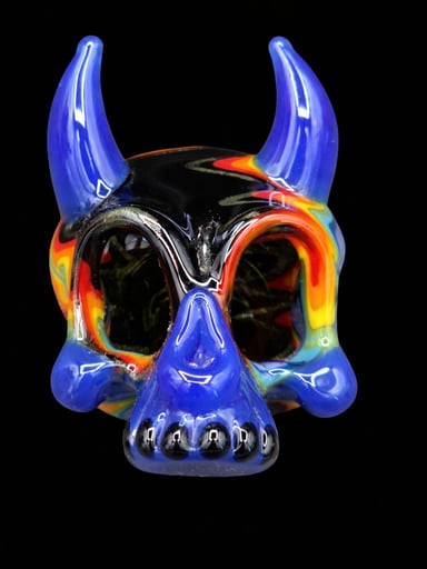 Preview pic of Shannon Rice Glass Skull Pendant