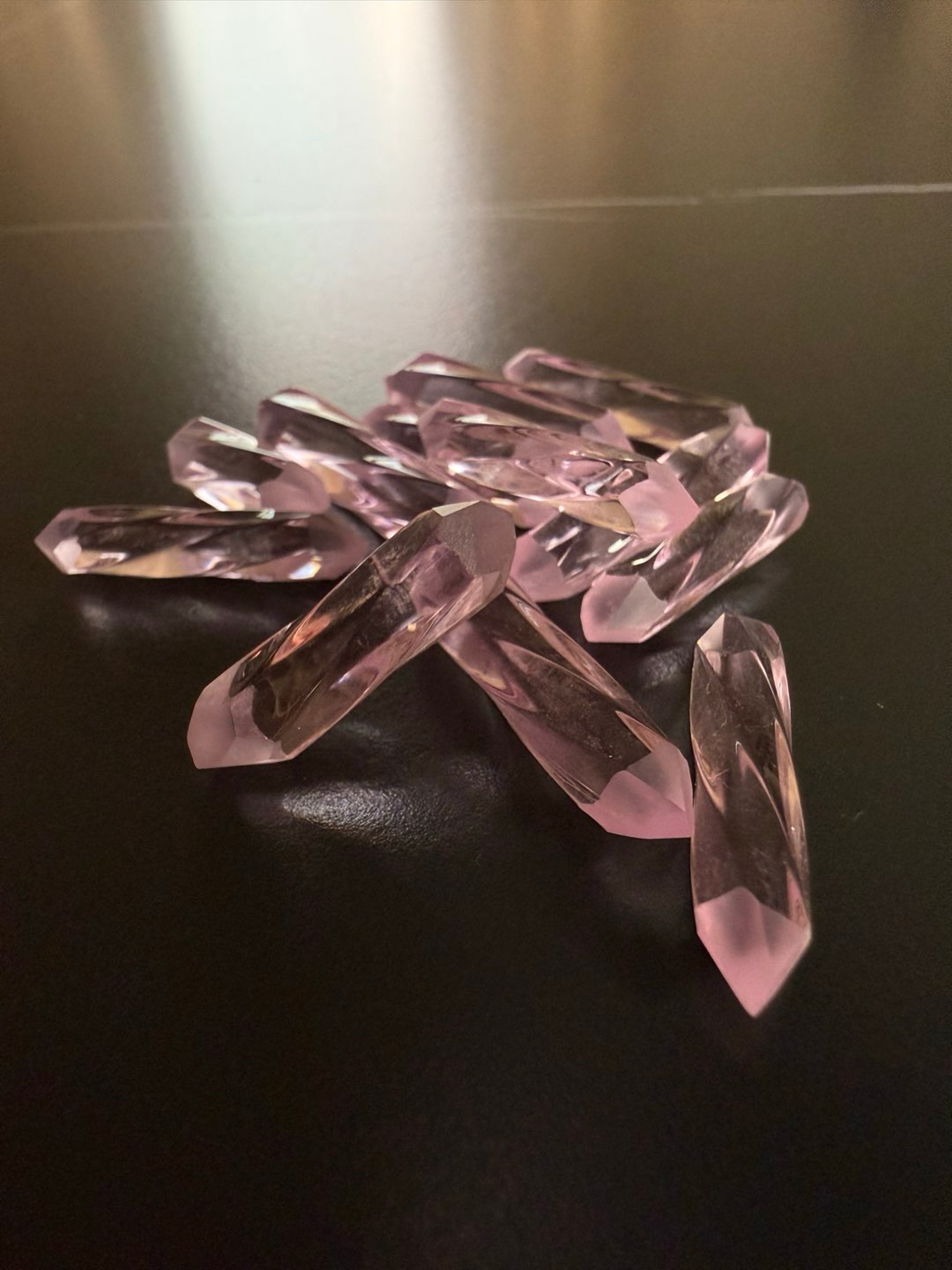 Preview pic of Digger glass Rose Quartz Pillars