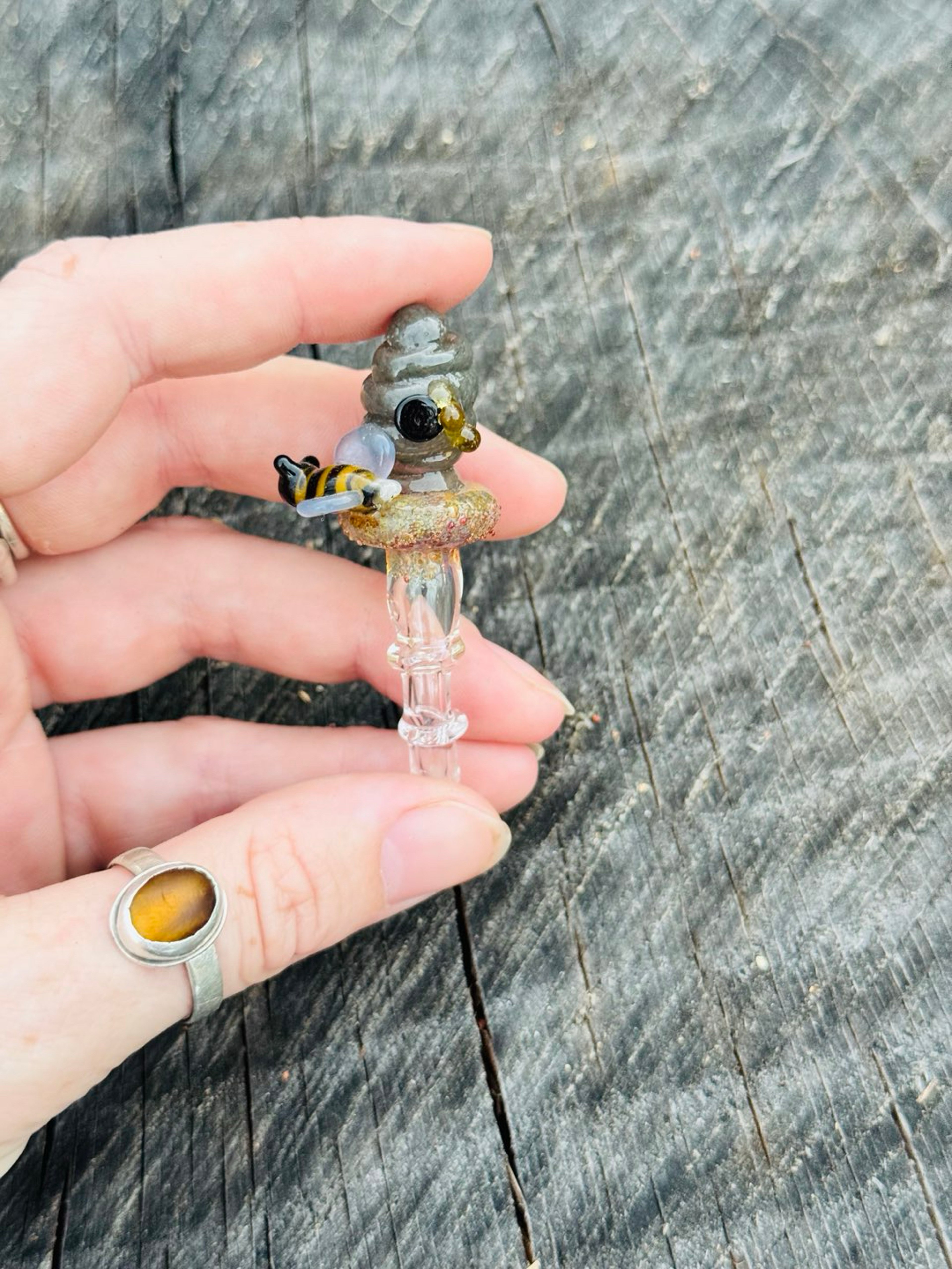 Preview pic of Bee with bee hive joystick made to order