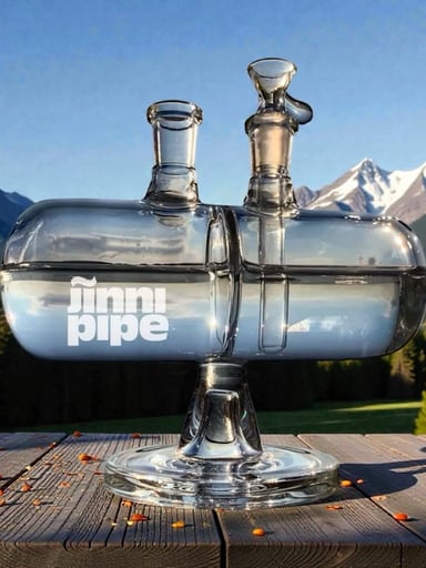 Preview pic of Jinni Pipe 7” Infinity Gravity Water Pipe by Gypsy Labs