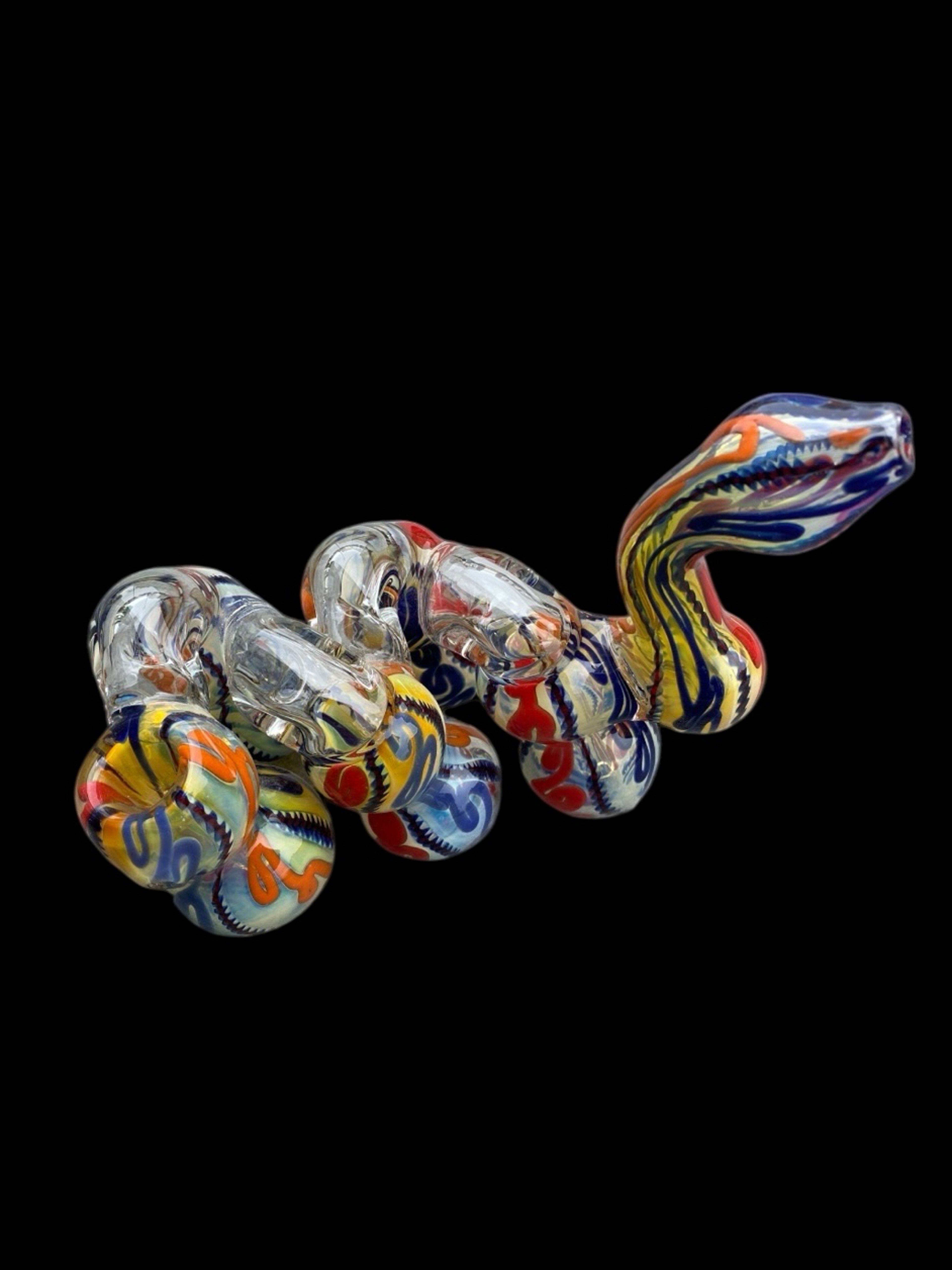 Preview pic of 5 Chamber Fumed Bubbler (red/orange/blue)