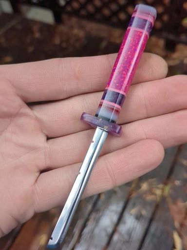 Preview pic of Slabslicer710 v3 Katana With magenta opal handle