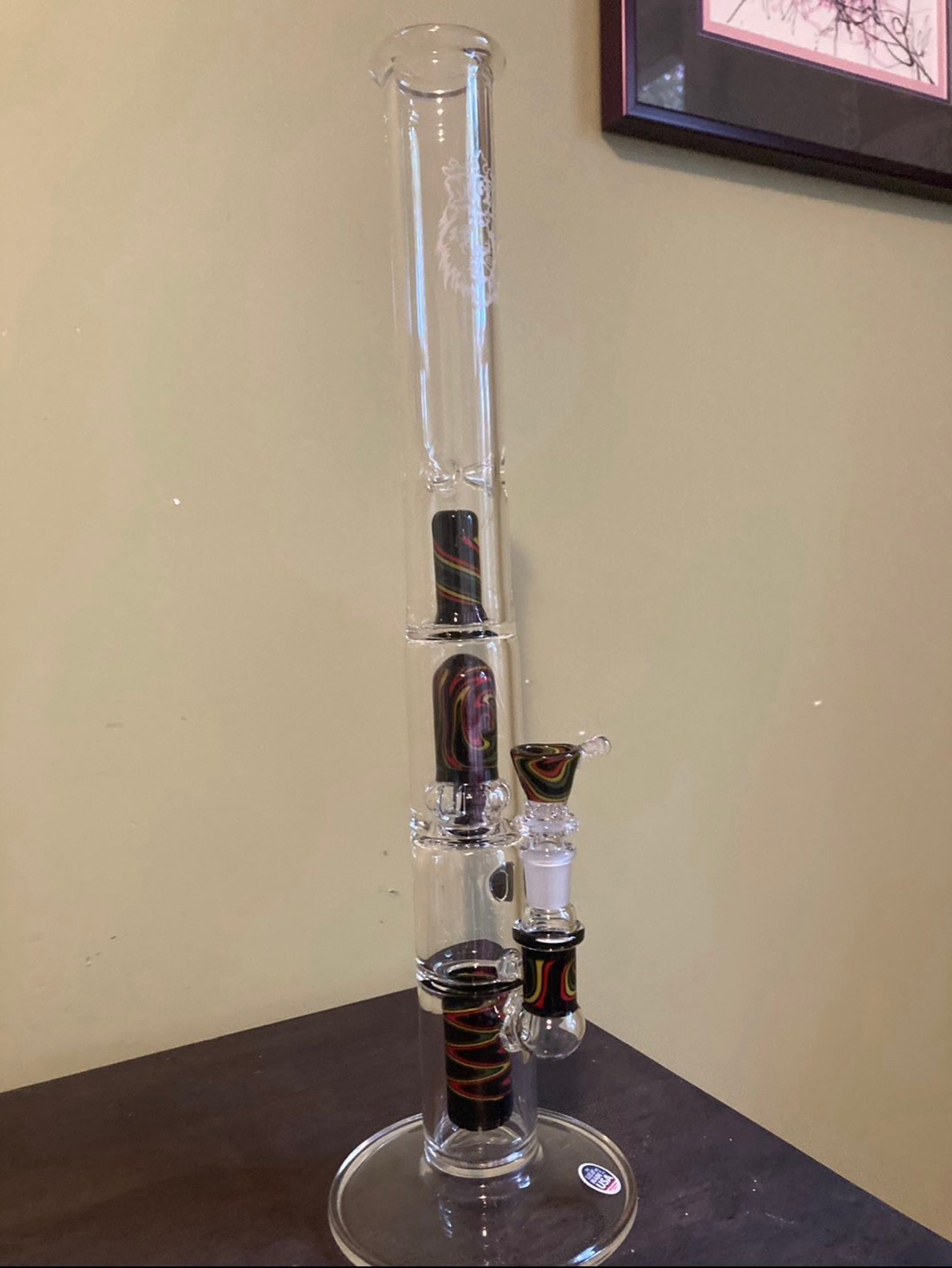 Custom Rasta Manifest Glassworks 18mm image 0