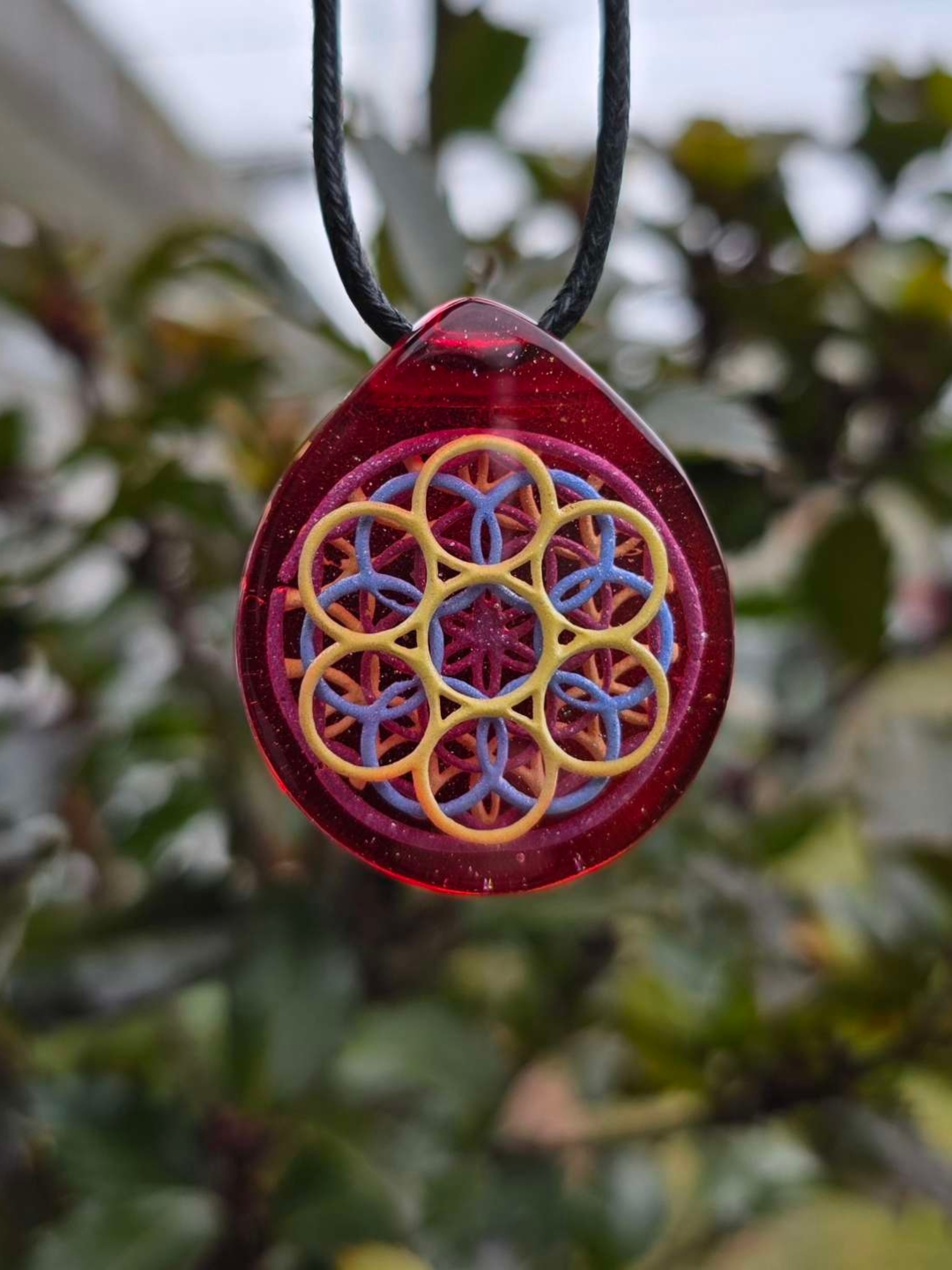 Preview pic of Flower of Life Layered Glow Pendant