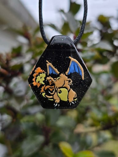 Preview pic of Charizard Layered Glow Pendant