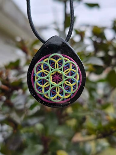 Preview pic of Flower of Life Layered Glow Pendant