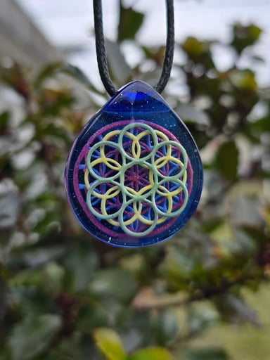 Preview pic of Flower of Life Layered Glow Pendant