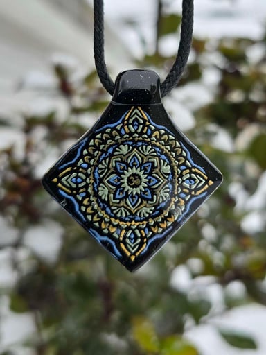 Preview pic of Square Mandala Layered Glow Pendant