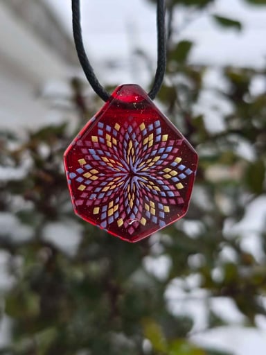 Preview pic of Fillacello Styled Mandala Layered Glow Pendant