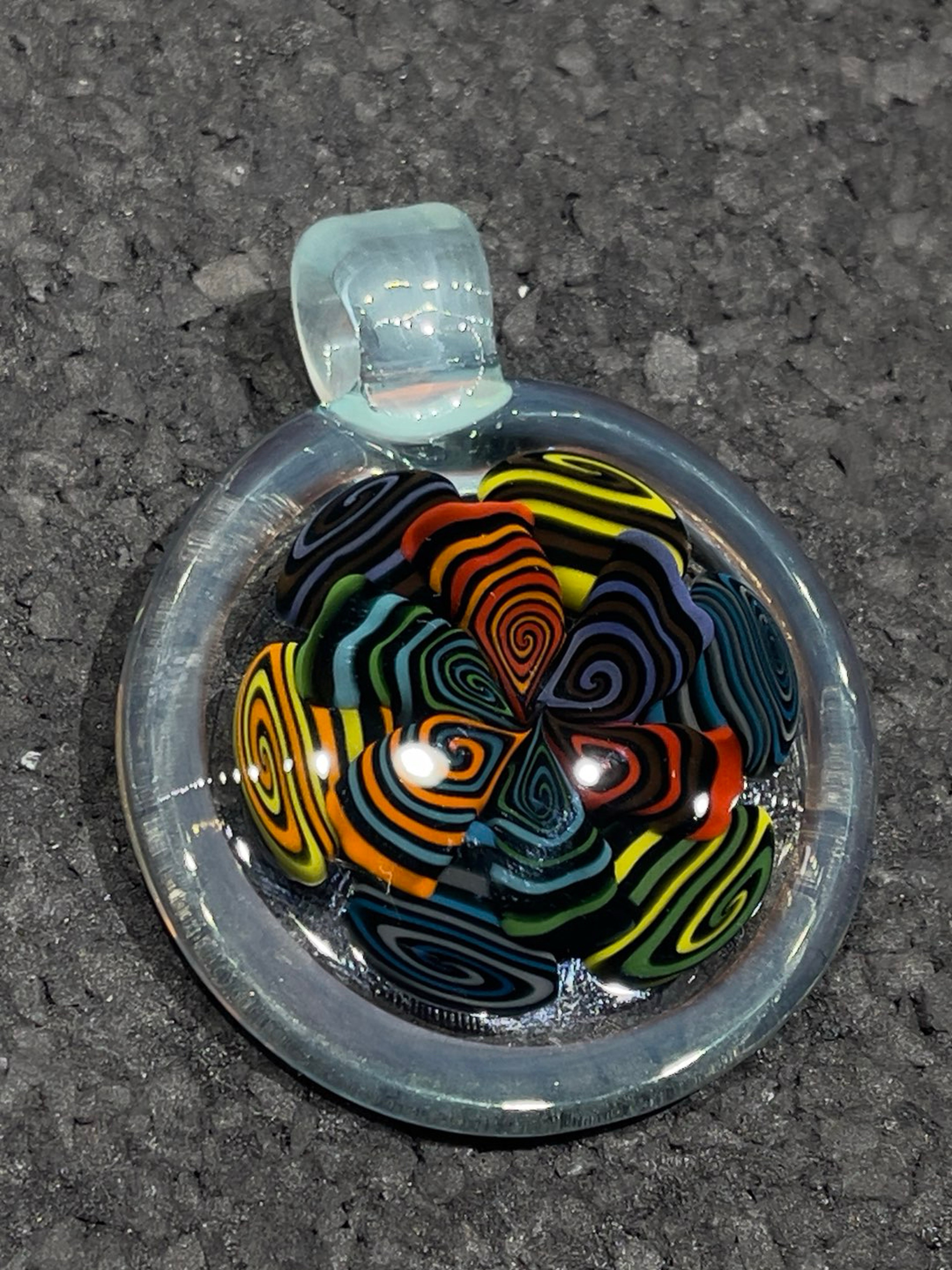 Chunk Double Row Thumbprint Pendant image 0
